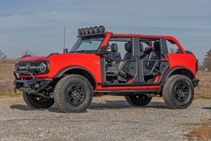 Ford Bronco Tubular Doors - Rough Country - Steel Tube Doors - Black - '21-'25